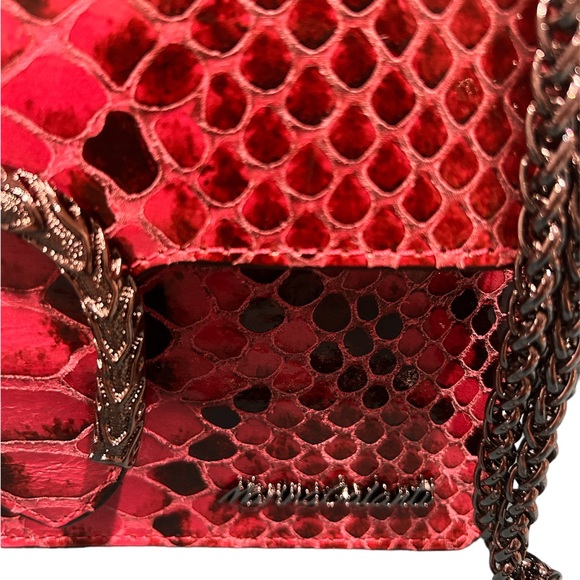 MARTINA GALANTI Fuschia Made In Italy Leather Crossbody - Picture 4 of 6